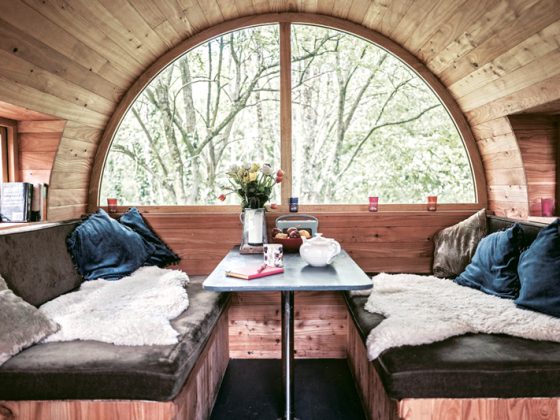 Cute breakfast nook in the trees