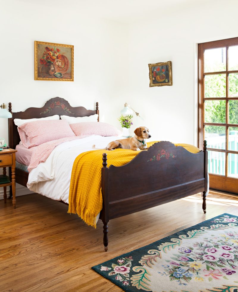 antique bed in a spanish bungalow