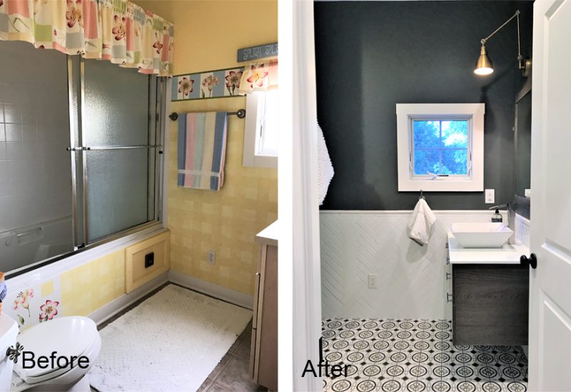 bathroom before and after