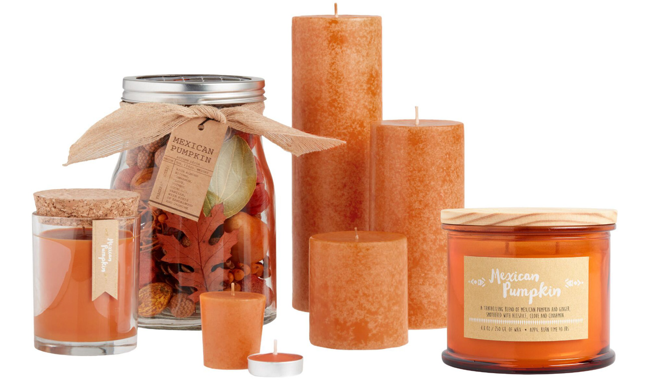 Line of scent products in the flavor Mexican pumpkin.